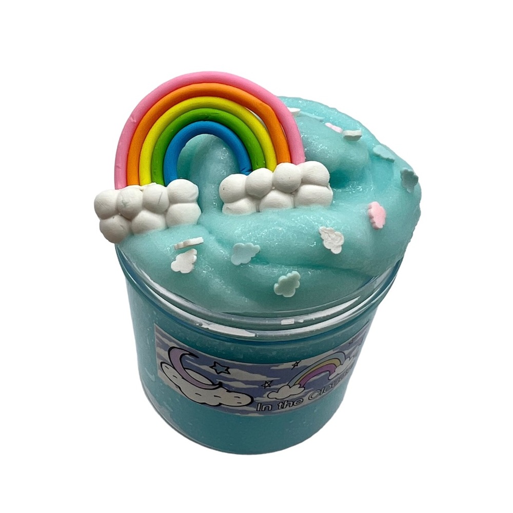 In the Clouds Cotton Candy Scented Blue Icee Slime Rainbow 6 oz - Picture 3 of 6